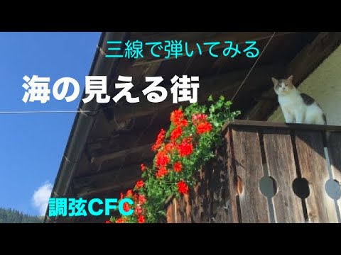 【CFC】海の見える街（魔女の宅急便）/ 久石譲 三線調弦CFC 工工四 マーク付き