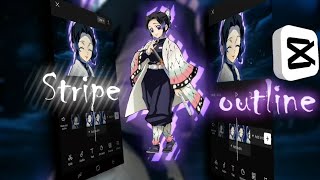 Tutorial Outline stripes  Like Script || Capcut AMV TUTORIAL