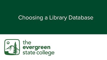 Choosing a Library Database
