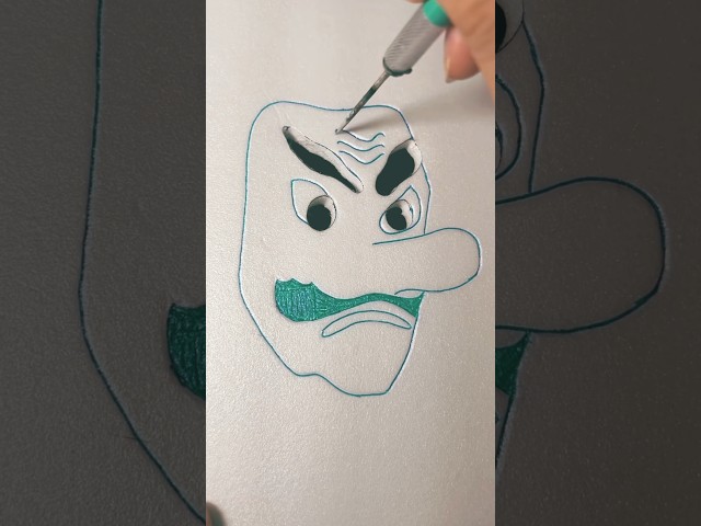 Drawing Goblin On Foam #relaxing #asmr 👺
