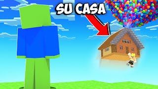 MANDÉ a VOLAR la CASA de mi AMIGO en MINECRAFT