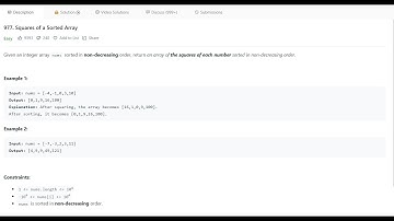Squares of a Sorted Array