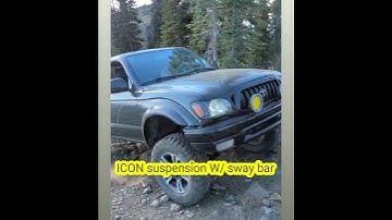 Tacoma without sway bar offroad. see the difference? #firstgentacoma #offroad #offroadtruck