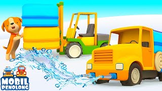 Mobil Penolong Membangun Rumah Es dan Membantu Anak Anjing | Kartun Anak & Game Mobil