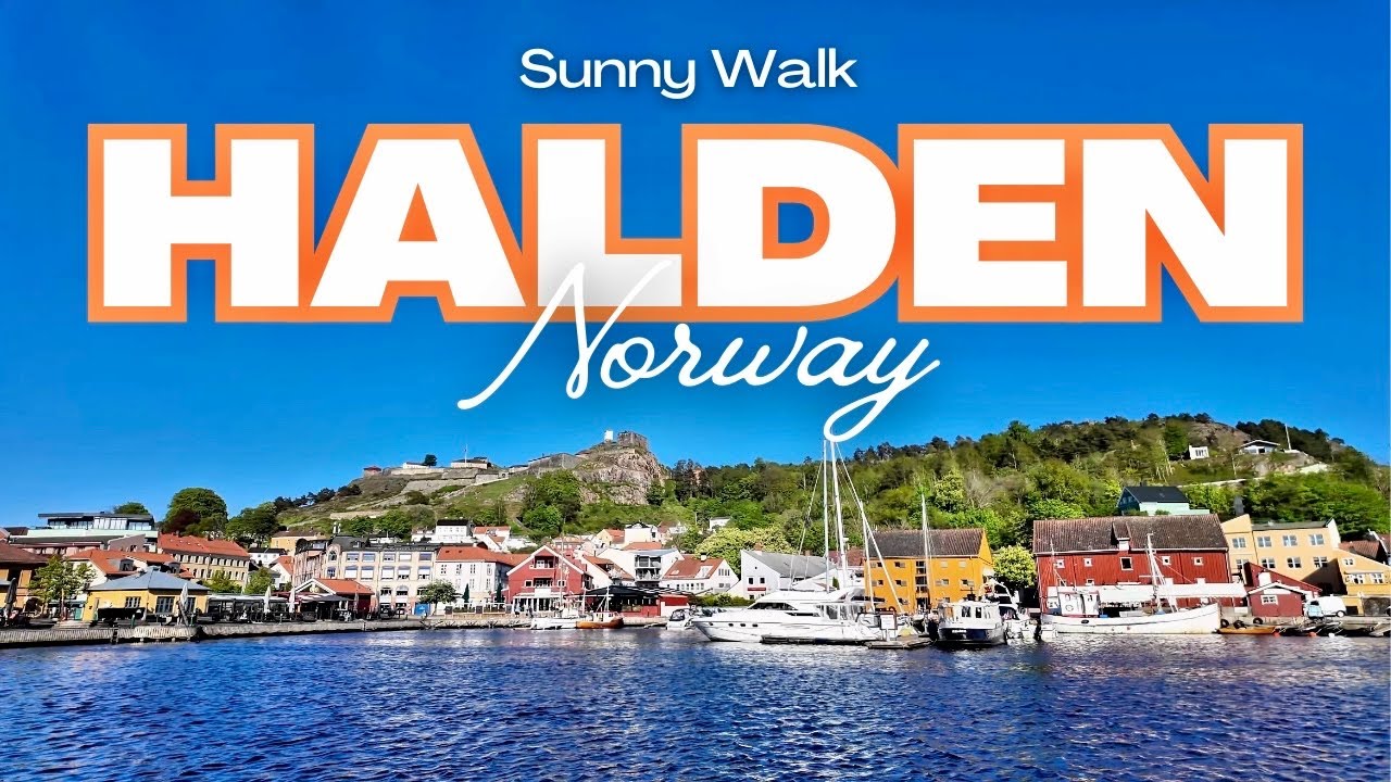 Sunny Walk Through Halden, Norway 🇳🇴