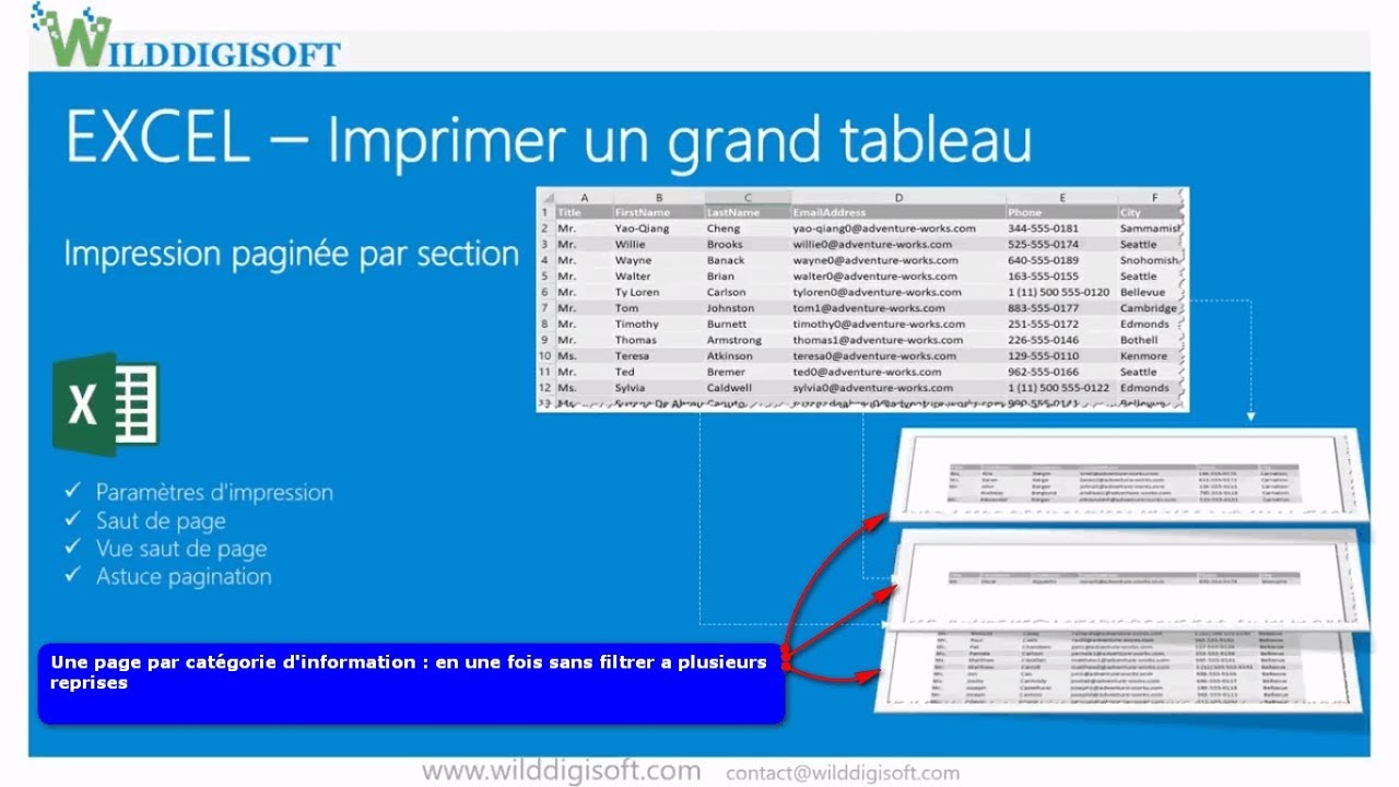 Excel - Imprimer un grand tableau