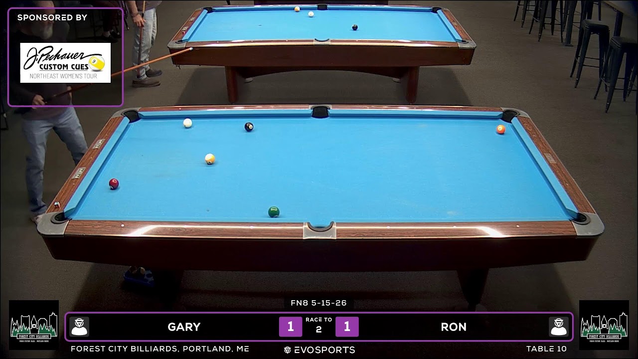 Image of video the GARY vs RON - FOREST CITY BILLIARDS - TABLE 10 | EvoSports 12