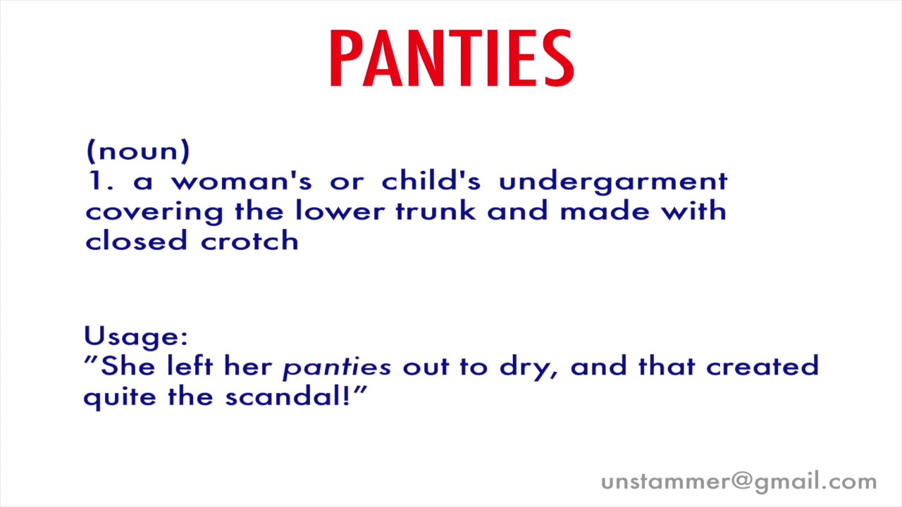 How to Pronounce Panties YouTube