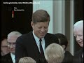 June 24 1963  president john f kennedy meets president of west germany dr heinrich lbke