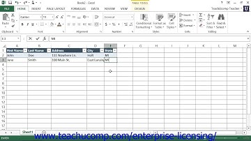 Microsoft Office Excel Tutorial 2013 Creating Tables 20.2 Employee Group Training