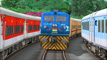 HIGH SPEED TRAINS LOOP RAIL CROSSING | BUMPY RAILROAD | TRAIN SIMULATOR | RAILWORKS 3 | NTG GAMING