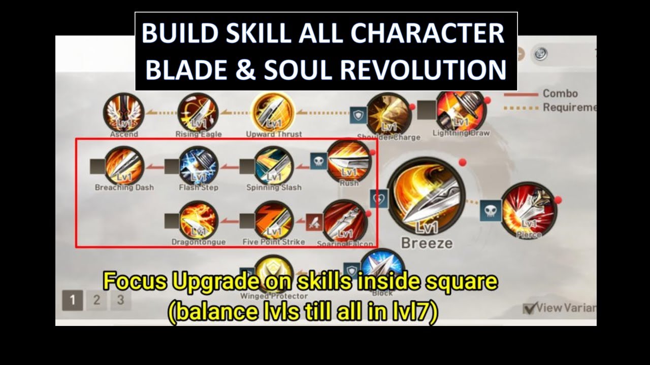 Build Skill Force Master Kungfu Master And Blademaster Blade Soul Revolution Youtube