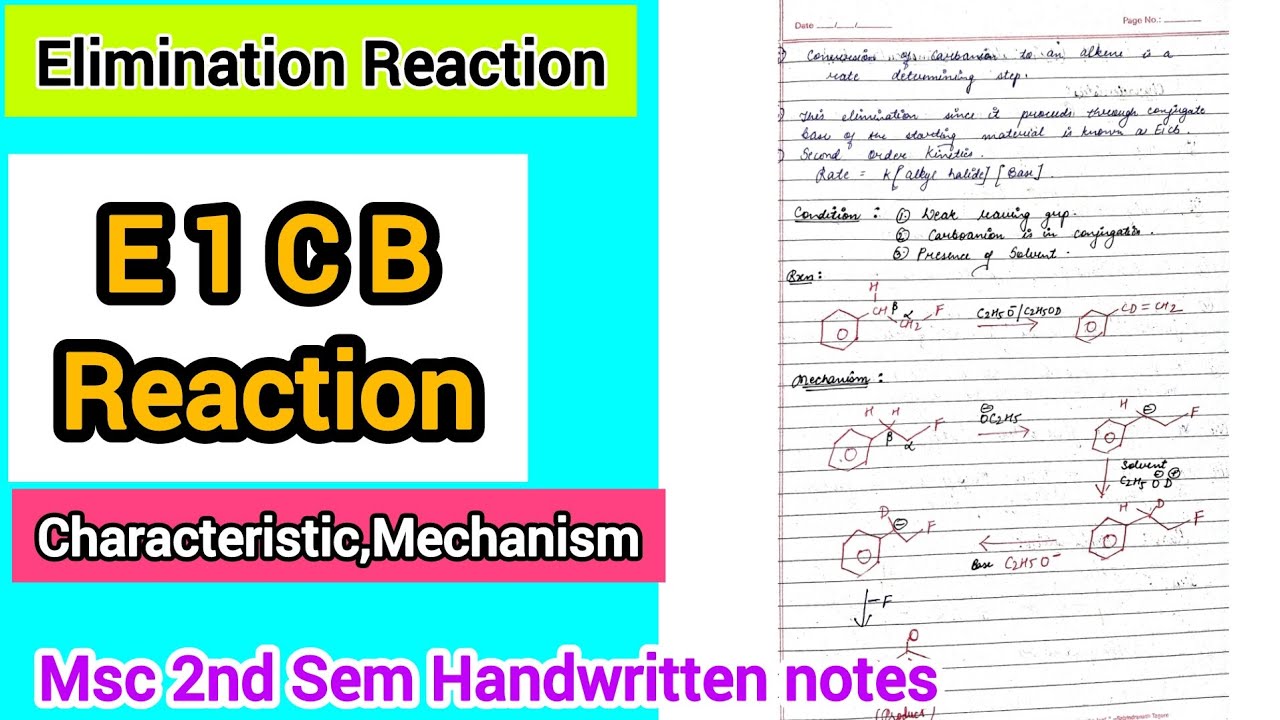 E1CB Reaction - Elimination Reaction | MSc 2nd Sem @ChemistryChampss ...