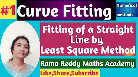 M2 JNTUH Fitting a Straight line by least Square Method,curvefittingin telugu RamaReddyMathsAcademy