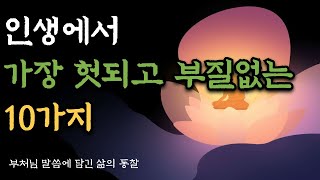 인생에서 가장 헛되고 부질없는 10가지