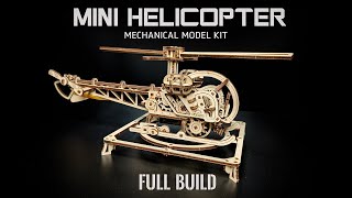 Assembly Mini Helicopter | Ugears 3D Wooden Model | Speed Build & Review | ASMR