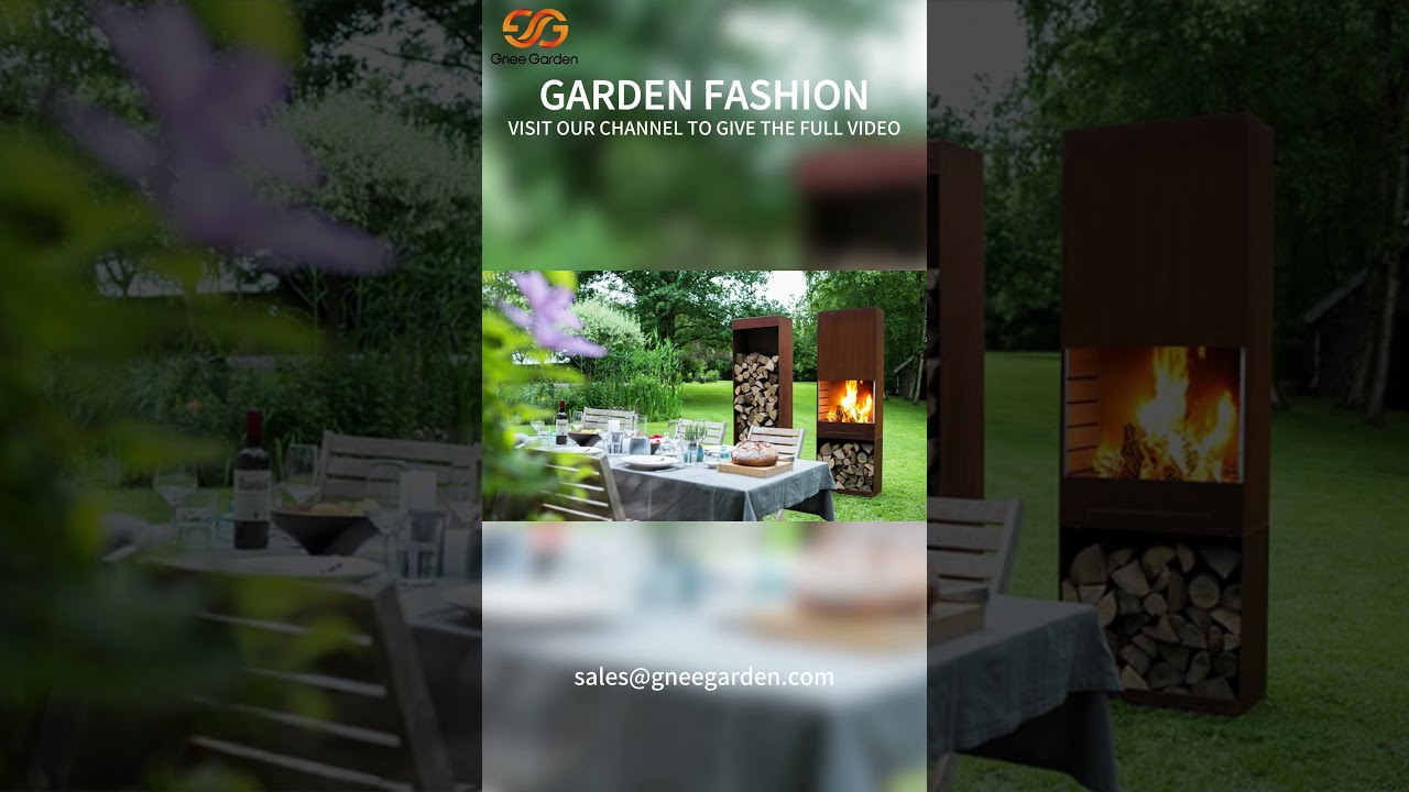 Corten Steel Wood-Burning Fireplace: Elevate Your Outdoor Living Space 