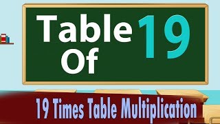 19 Times Table Multiplication For Beginners Nineteen Multiplication Tables For Beginners