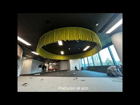 cortinas-de- aislamiento- acústico-para salas-coworking en-madrid-prosegur  - Cortinas Acústicas
