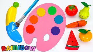 Toddler Learning Video | Fruits \& Vegetables Painted the Wrong Colors