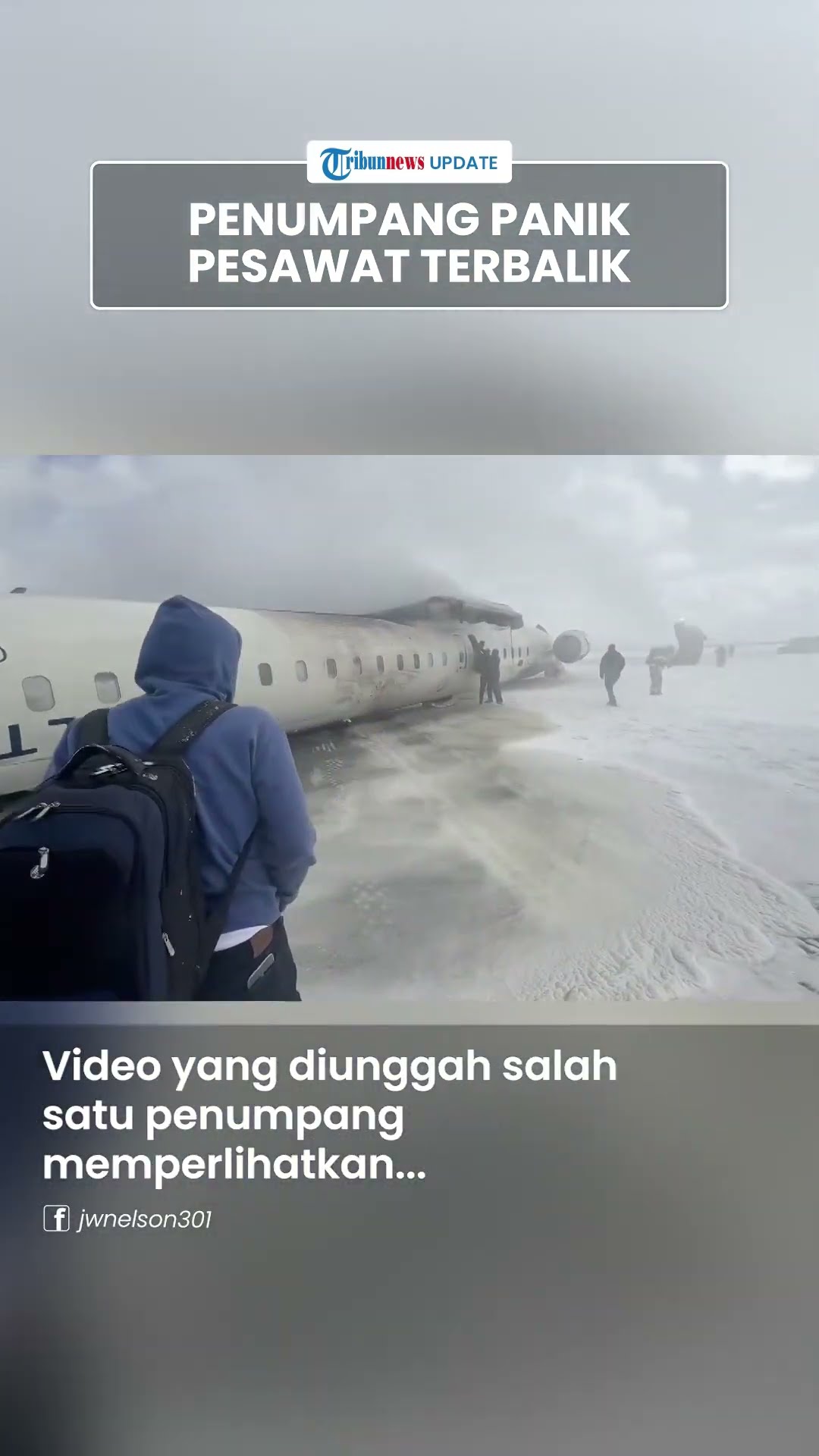 Pesawat Delta Airlines Terbalik di Bandara Toronto saat Mendarat, Penumpang Panik \u0026 Lari Berhamburan