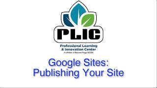Google Sites: Publish Your Site