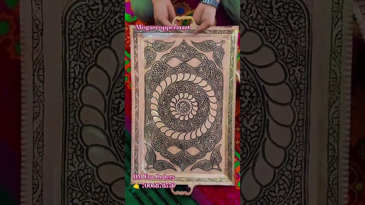 Big Size Trays Available....#copper #art #viral #kashmir #misgarcoppermart #india