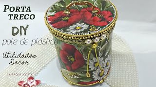 DIY-Pote de plástico/Reciclagem#RaquelCostaUtilidades