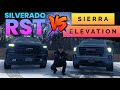 What’s the difference between the GMC Sierra Elevation and the Chevrolet Silverado RST?