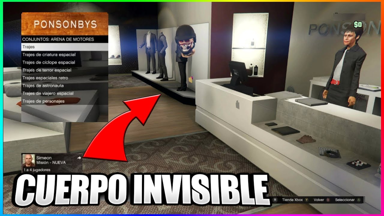 COMO TENER EL CUERPO INVISIBLE EN GTA 5 ONLINE - PARA SIEMPRE XBOX PS4 PC CONJUNTO MOD SER INVISIBLE