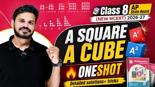 🔥 A Square &amp; A Cube ONE SHOT | Class 8 AP State Board (NEW NCERT) 2026-27 | Detailed Solutions