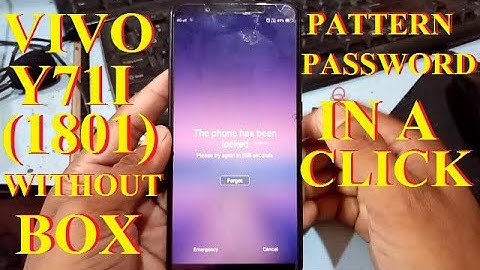 VIVO Y71I (1801)PATTERN,PASSWORD UNLOCK IN ONE CLICK WITHOUT ANY BOX