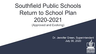 2020-2021 Return to School Plan