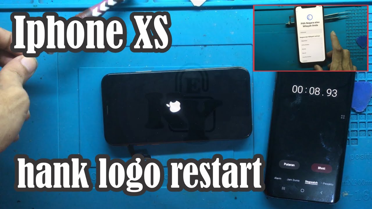 IPhone xs hank logo tidak bisa sampai menu logo apple mati - YouTube