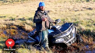 FARMER GETS HIS QUAD BIKE STUCK!!