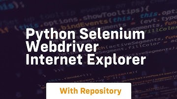 python selenium webdriver internet explorer