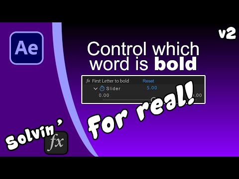 Partial Bold Text using After Effects expressions - UPDATED