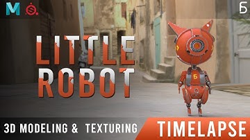 3D Modeling Timelapse Maya | Little Robot | FS CREATiON