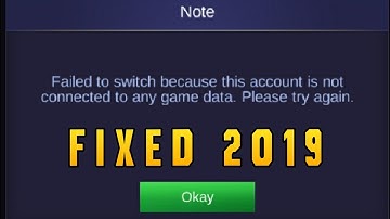 How to fix Failed switch Account  in Mobile Legends 🔥
