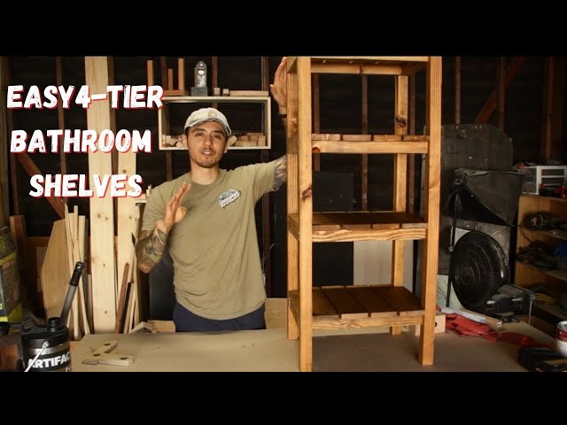 EASY DIY Bathroom Shelves! 4-Tier Standing Shelf 
