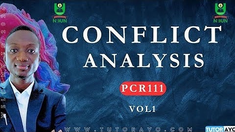 CONFLICT ANALYSIS | PCR111 | VOL 1