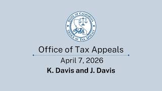 Office of Tax Appeals April 7, 2026