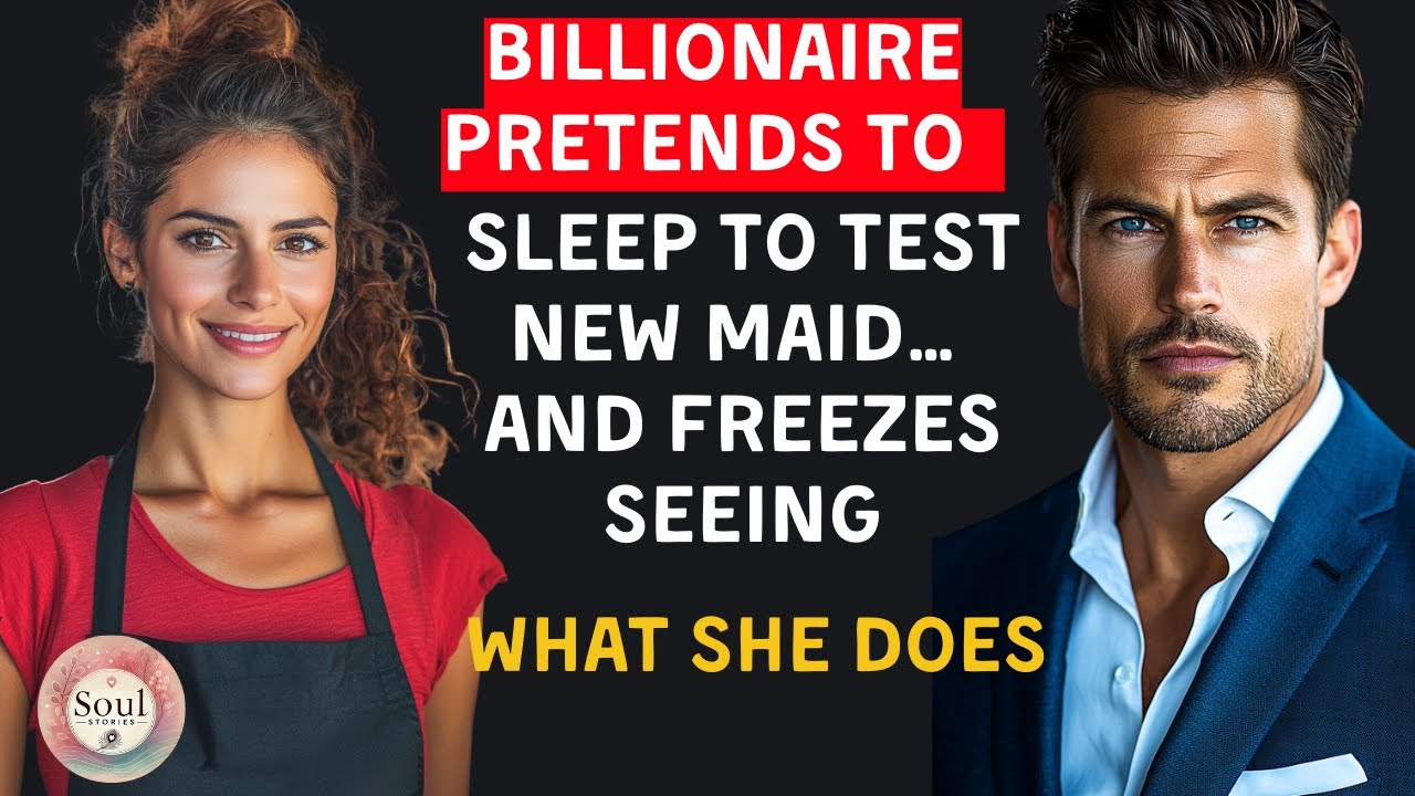 BILLIONAIRE Pretends to Sleep to Test New Maid… and Freezes Seeing What She Does