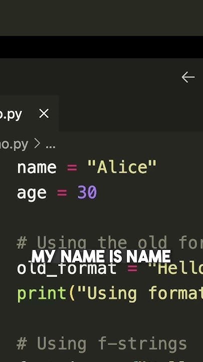 The BEST way to format strings in Python - YouTube