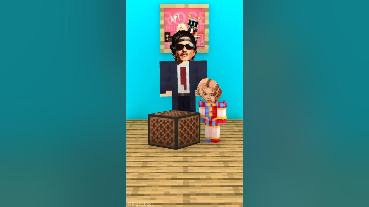 Bruno Mars helps Rosé listen to Sprunki Fun Bot sing the song APT!