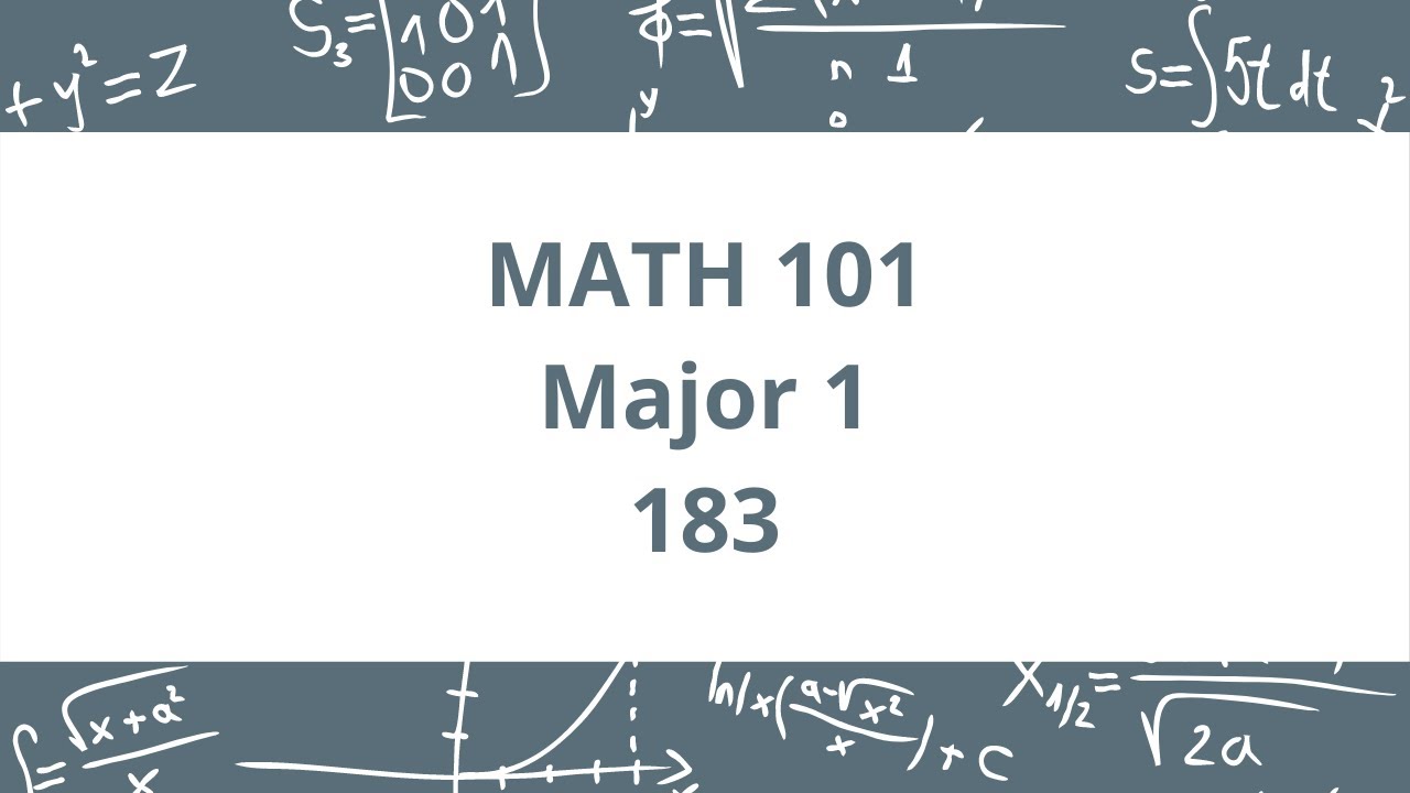 KFUPM Math 101 Term 183 Major 1 YouTube kfupm math 101 term 183 major 1 youtube