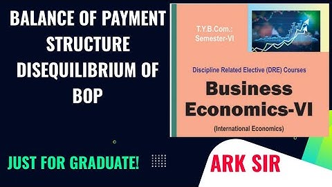 Balance of payment STRUCTURE DISEQUILIBRIUM  ECONOMIC TYBCOM SEM 6
