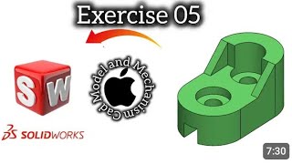 Solidworks tutorial exercise 05 || Solidworks beginner guide #3d #cad #tutorial #3ddesign #shorts 
