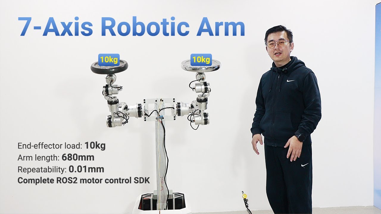 Myactuator 7-axis robotic arm, with an end-effector load of 10kg.