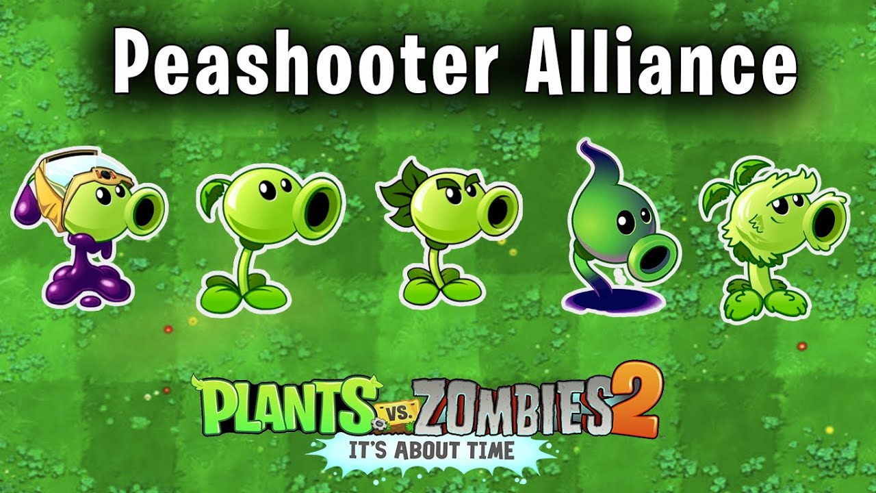 PVZ 2 Challenge - All PEASHOOTERS Level 1 - Who 's Best Plant ? - YouTube